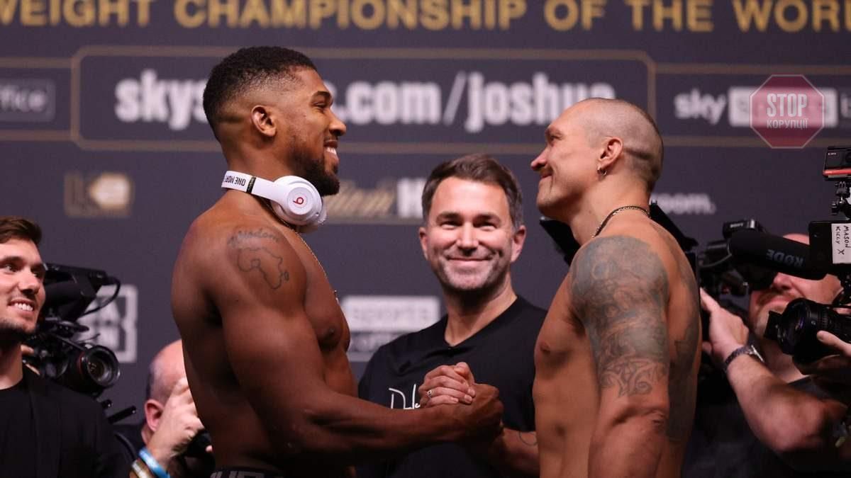 Олександр Усик та Ентоні Джошуа / фото matchroomboxing.com Олександр Усик та Ентоні Джошуа / фото matchroomboxing.com