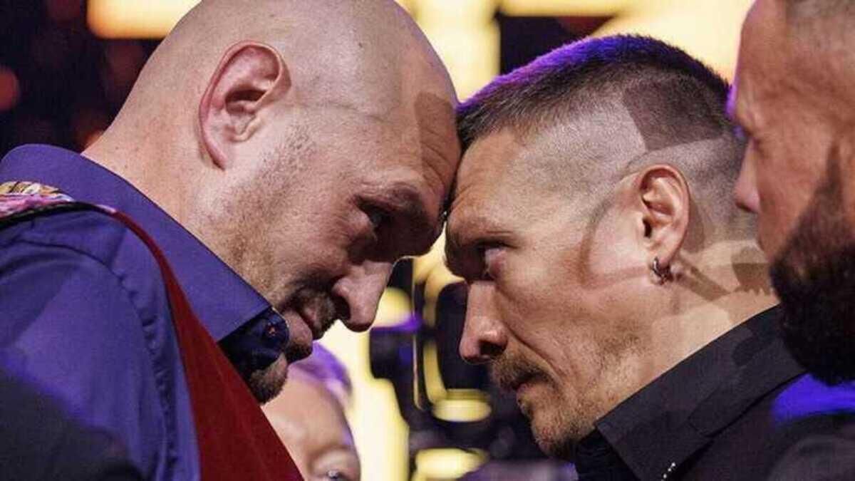 Усик і Ф'юрі / фото EFE Усик і Ф'юрі / фото EFE