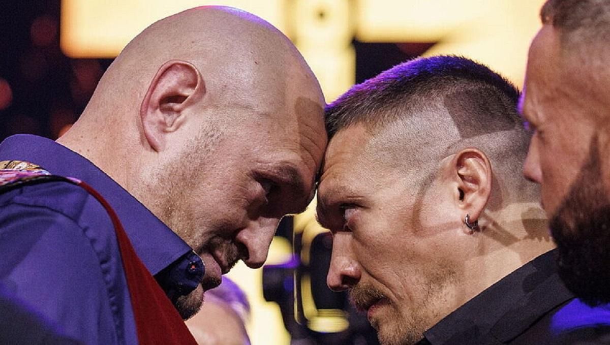 Ф'юрі та Усик / Фото EFE Ф'юрі та Усик / Фото EFE