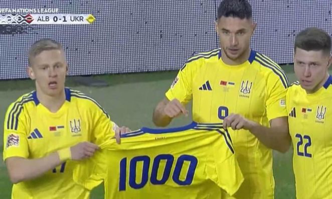 Зинченко напомнил о войне в Украине символическим празднованием гола в ворота Албании