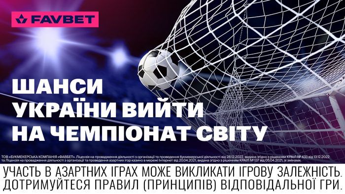 Какие шансы у Украины выйти на чемпионат мира-2026: прогноз букмекеров