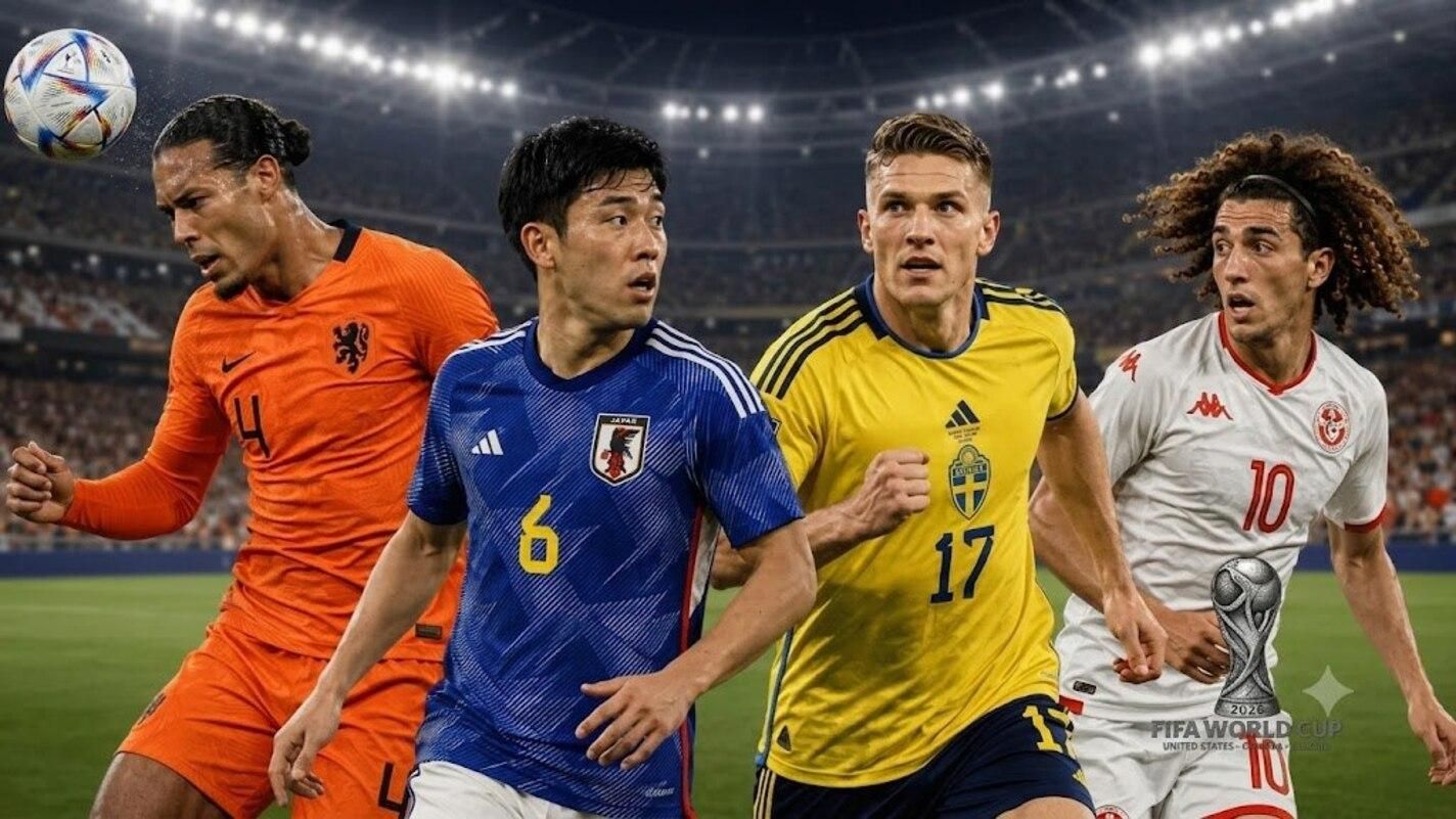 ЧС-2026, група F: Нідерланди, Японія, Туніс, Швеція / Фото EPL Bets